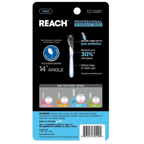 Lot of 6 Reach Professional Interdental Brushes Wide 60 Count Total Cleaners NEW - Picture 3 of 3